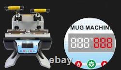 110V Auto Double Station Mug Heat Press Machine 11 oz Mugs Sublimation Printing