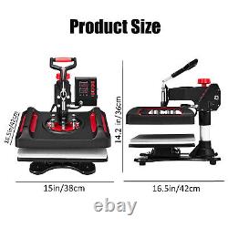 12x15 T-shirt Sublimation Transfer Machine Swing Away US Digital Heat Press