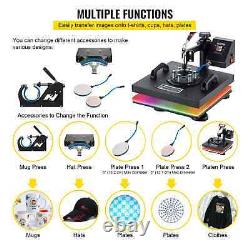 5in1 Heat Press Double Display Digital Multifunctional Sublimation DIY T-Shirts