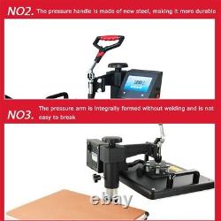 6 in 1 Heat Press Machine 12x15in Digital Pressing Machine for T Shirts Cap Mugs