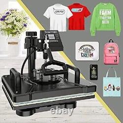 8 In 1 Digital Heat Press Machine Sublimation For T-Shirt/Mug/Plate Hat Printer