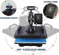 8 In 1 Digital Heat Press Machine Sublimation For T-Shirt/Mug/Plate Hat Printer