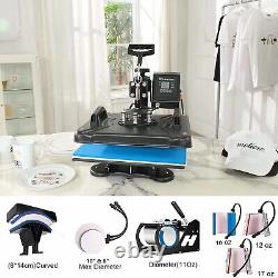 8 In 1 Digital Heat Press Machine Sublimation For T-Shirt/Mug/Plate Hat Printer