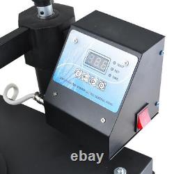 8-in-1 Digital Heat Press Machine for T-Shirt Mug Plate Cap LCD Timer