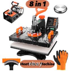 Digital Heat Press Transfer Machine Heating Combo 8-in-1 with Attachments Print