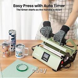 EENOUR Tumbler Mug Press for 11-16 oz Mug 12-30 oz Tumbler Auto-Timer Heat Press