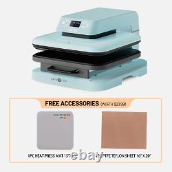 HTVRONT 15 x 15 Auto Heat Press Machine T shirt Press Plate Sublimation Transfer