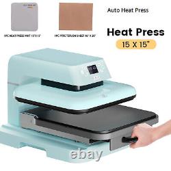 HTVRONT 15 x 15 Auto Heat Press Machine T shirt Press Plate Sublimation Transfer