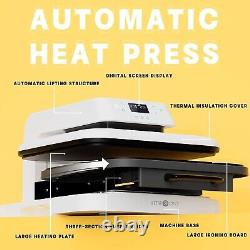 HTVRONT Auto Heat Press Machine for T Shirts 15x15 Smart T Shirt Press Machine