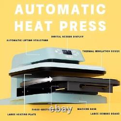 HTVRONT15x15in Automatic Heat Press Machine with Auto Pressure For Heat Transfer
