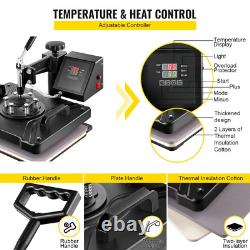 Heat Press 12 X 15 Inch 5 in 1 Heat Press Machine Digital Multifunctional Sublim