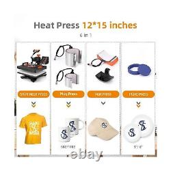Heat Press Machine 12 x 15 inch, 6 in 1 Professional Heat Press Machines for