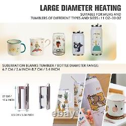 Heat Press Machine Mug Cup Tumbler 11oz to 30oz Heat Transfer Sublimation Green