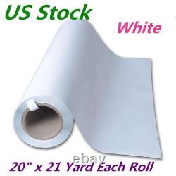 US White + Black PVC Digital Heat Press Transfer Vinyl 20 x 21 Yard Each Roll