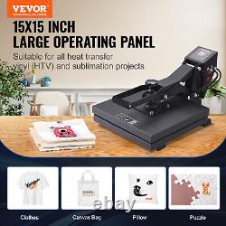 VEVOR 15 x 15 Heat Press Machine Clamshell Printer Transfer for DIY T-shirt