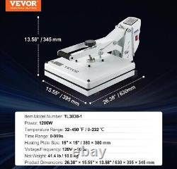 VEVOR Heat Press Machine 15 Sublimation Printer Transfer for DIY T-shirt